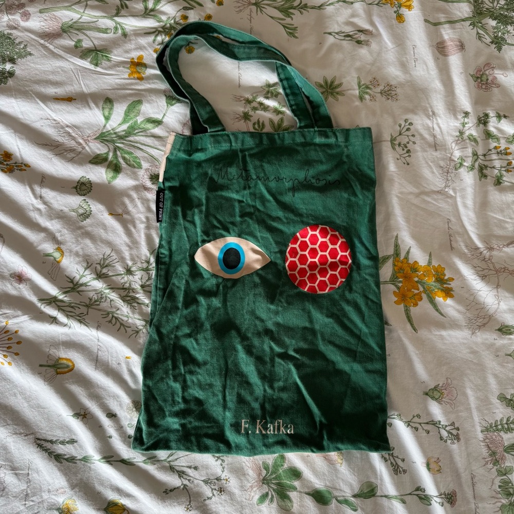 Out of Print Franz Kafka Green Tote